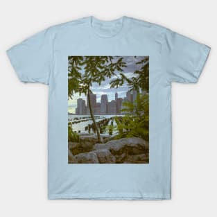 Manhattan Skyline Dumbo Brooklyn NYC T-Shirt